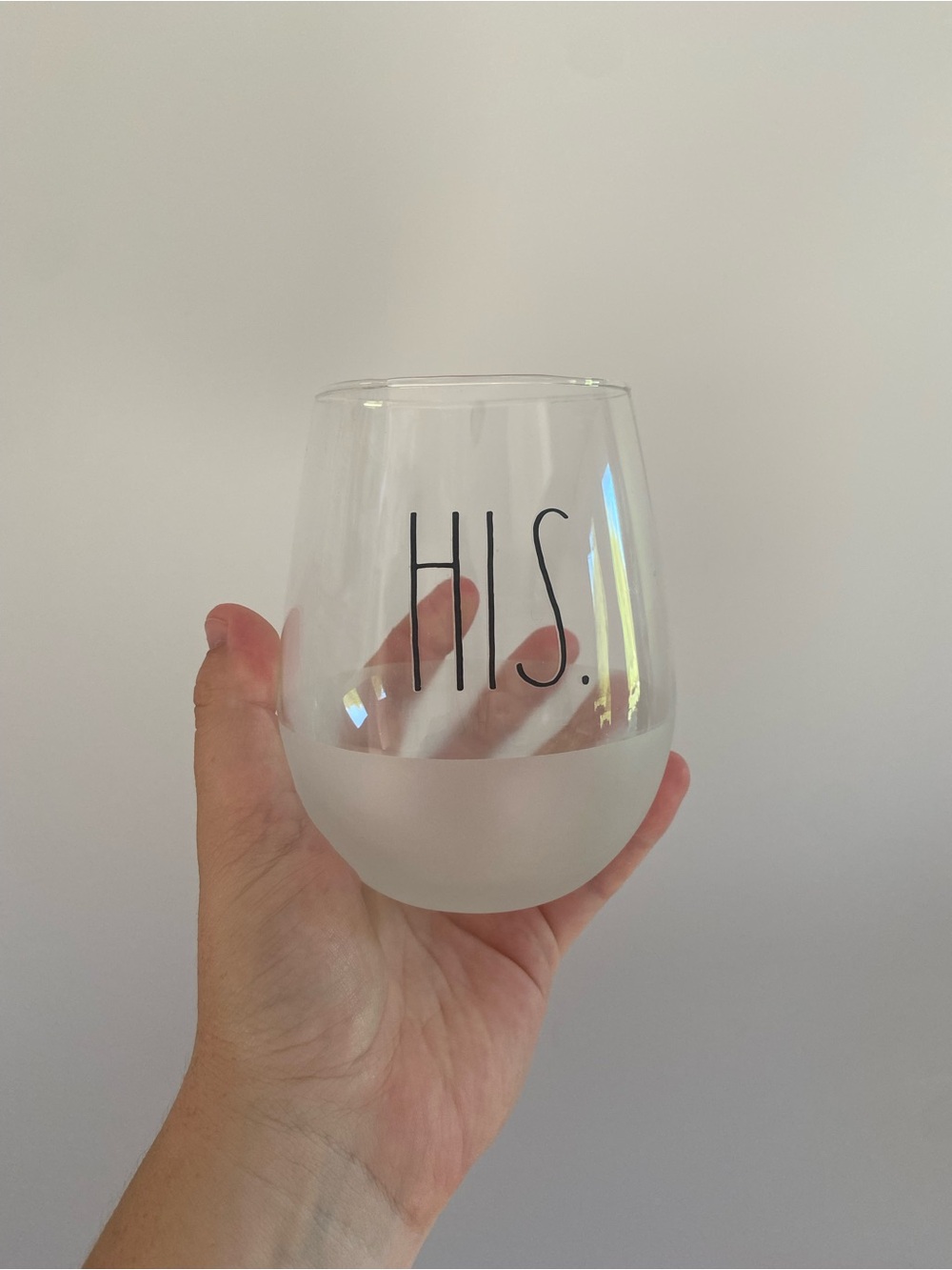 Rae Dunn Frosted White Glass Accessory